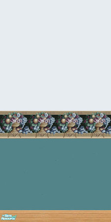 Sims 2 — "Nature's Bounty" on Teal Tease w Lt Wd by Schnecke — This elegant border is a beautiful reminder of