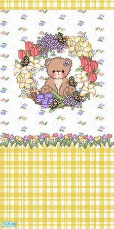 Sims 2 — TL - Spring Bears Wallpaper 7 by TabbyLou — Wallpaper #7 in Spring Bears Grow-Up Set.