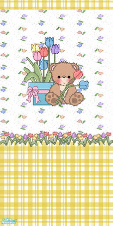 Sims 2 — TL - Spring Bears Wallpaper 6 by TabbyLou — Wallpaper #6 in Spring Bears Grow-Up Set.