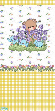Sims 2 — TL - Spring Bears Wallpaper 5 by TabbyLou — Wallpaper #5 in Spring Bears Grow-Up Set.