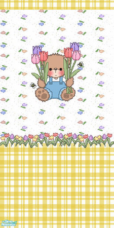 Sims 2 — TL - Spring Bears Wallpaper 3 by TabbyLou — Wallpaper #3 in Spring Bears Grow-Up Set.