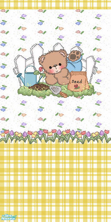 Sims 2 — TL - Spring Bears Wallpaper 2 by TabbyLou — Wallpaper #2 in Spring Bears Grow-Up Set.