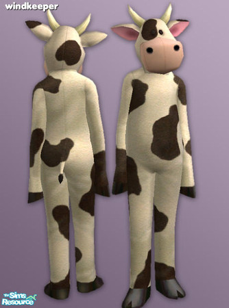 Sims 2 — MooMoo adult 2 - skin by Windkeeper — Cow mascot outfit for adult sims both genders. Works as regular clothes,