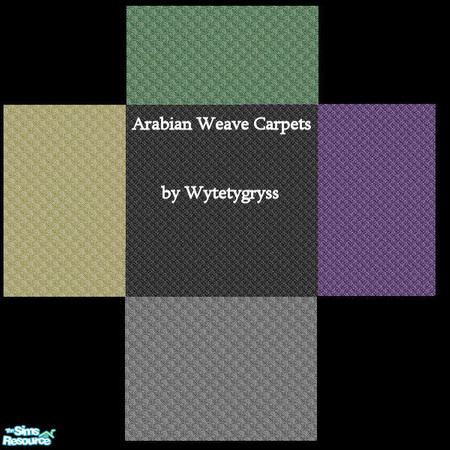 Sims 2 — Arabian Carpets by wytetygryss — A set of five carpets with a texture known as "Arabian weave"