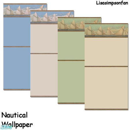 Sims 2 — Sailing Away Wallpaper by Lisasimpsonfan — This nautical wallpaper was designed to go with some of the new