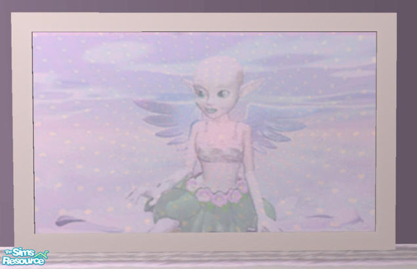 Sims 2 — Icefantasy Bedroom -painting by Cloisonne — Painting with only faint ghost image.