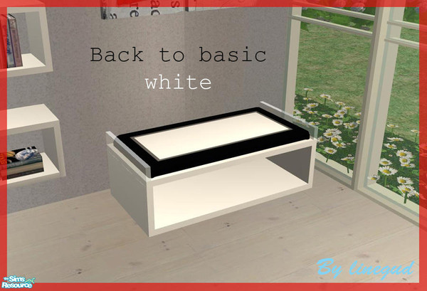 Sims 2 — Back to basic - white recolor - sofa by linegud — Sofa/bench to mach....