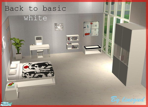 Sims 2 — Back to basic - white recolor by linegud — A recolor of my back to basic set....