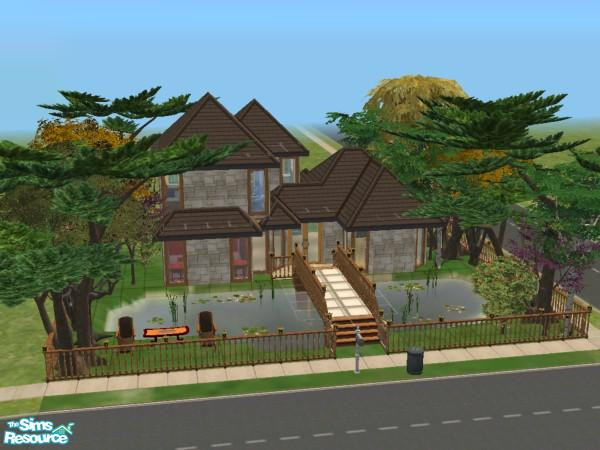 Sims 2 — Quiet Place by ookc7 — Small house with 2 floor(Furnished) for 2-4 sims!All the custom content (walls n floor