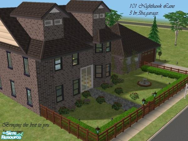 Sims 2 — 101 Nighthawk Lane by treenasims —  Three bedroom,three bathroom,attached garage,fully furnished and landscaped