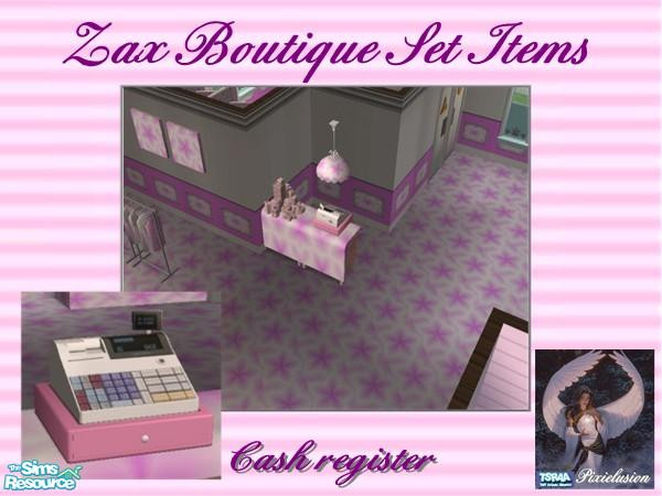 Sims 2 — Boutique cash register by pixielusion — Part of Zax Boutique set