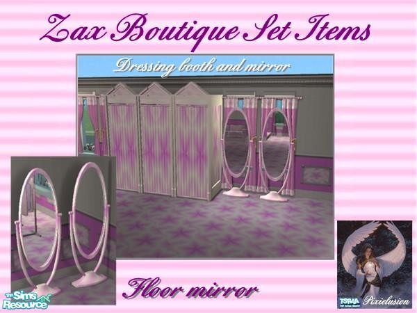 Sims 2 — Boutique floor mirror by pixielusion — Part of Zax Boutique set