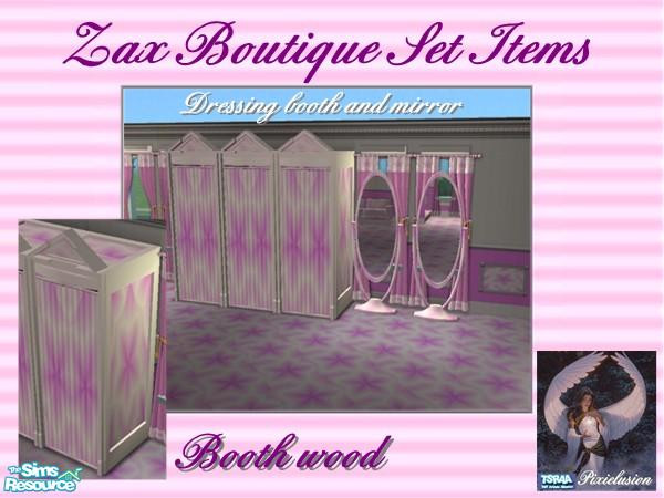 Sims 2 — Boutique booth wood by pixielusion — Part of Zax Boutique set