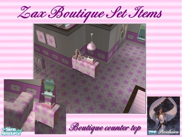 Sims 2 — Boutique shop counter by pixielusion — Part of Zax Boutique set