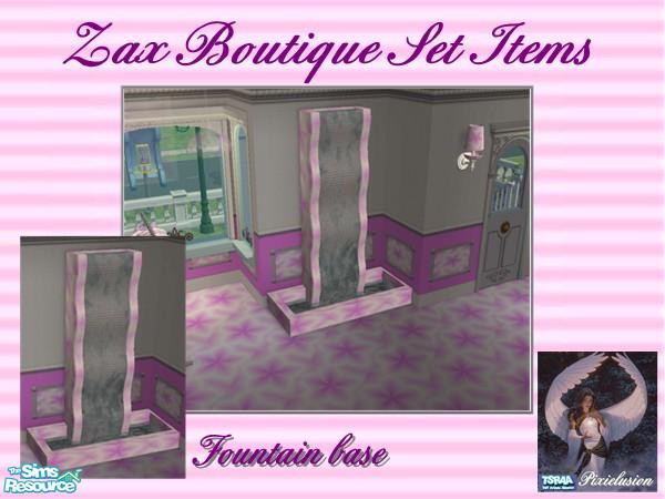 Sims 2 — Boutique fountain base by pixielusion — Part of Zax Boutique set