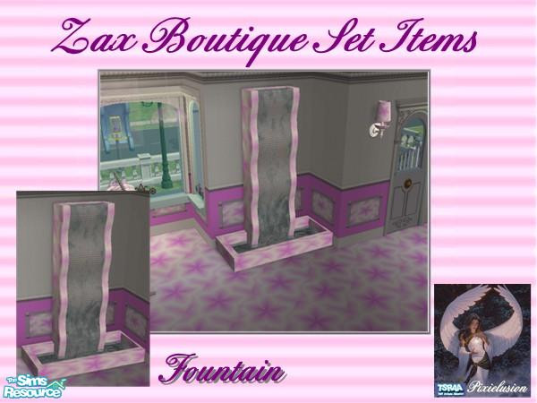 Sims 2 — Boutique fountain by pixielusion — Part of Zax Boutique set