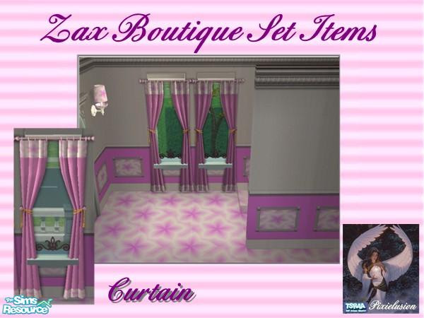 Sims 2 — Boutique curtains by pixielusion — Part of Zax Boutique set