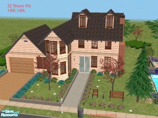 Sims 2 — 32 Bravo Rd by treenasims — 1 BR,1 BA home with swimming pool,gazebo with grill.Hottub,garage.Nicely decorated