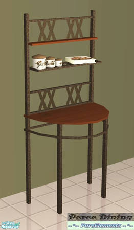 Sims 2 — Peree Dining Set - Bakers Rack by SaeraMaples — Classic style dining room with hints of the contemporary.