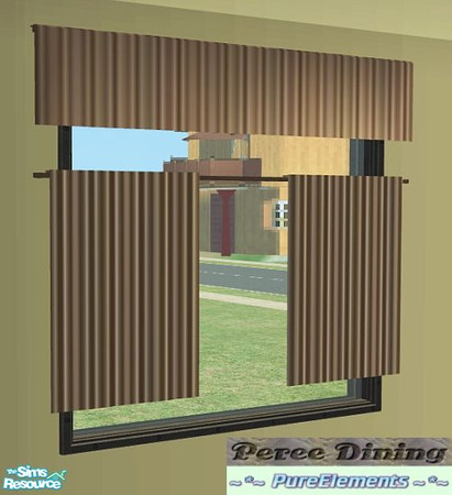 Sims 2 — Peree Dining Set - Diagonal Curtains by SaeraMaples — Classic style dining room with hints of the contemporary.