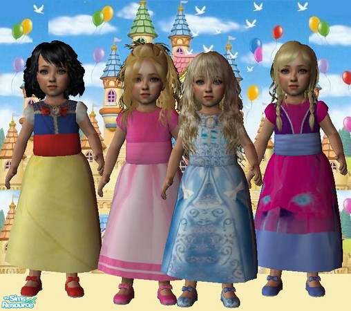 Sims 2 — Storybook Toddler Dress Collection by Dirtdevill — Look at this! Here are 4 lovely Storybook dresses for your