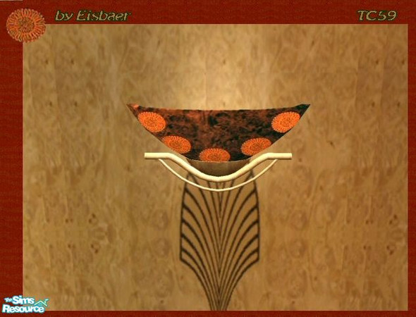 Sims 2 — Romanza Autumn Elegance TC59 - Wallscone Dark by Eisbaerbonzo — Brass wallscone with orange flowered marble