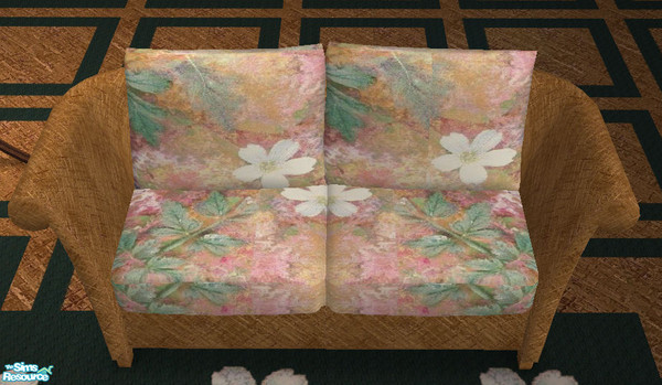 Sims 2 — TC 62 Bijoux Loveseat by H3wwy — Texture Challenge 62 provided by RPaxton. Meshes by Holy Simoly.Rug by Echo 
