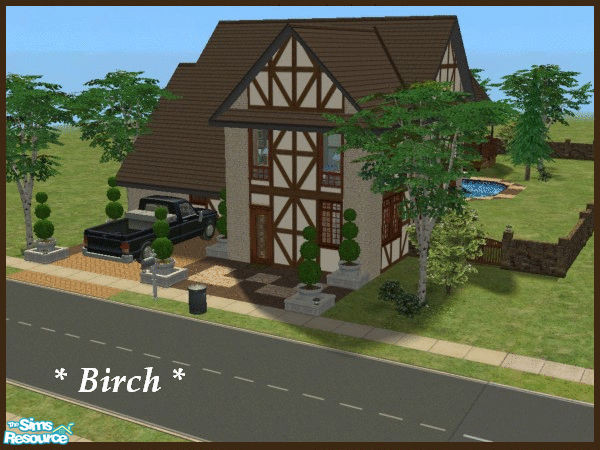 Sims 2 — Birch by olcia_olivinea — Sweet, little house, perfect for a big family with 3 kids :). In the garden you can