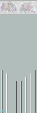 Sims 2 — Fruit Tile Kitchen Set - Individual Item by Lorah — Beautiful kitchen set in grey, lavender and aqua.