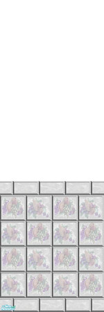 Sims 2 — Fruit Tile Kitchen Set - Individual Item by Lorah — Beautiful kitchen set in grey, lavender and aqua.