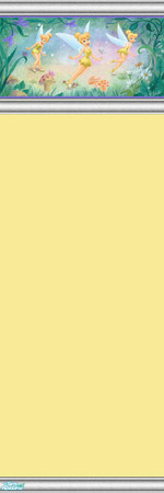 Sims 2 — Tinkerbell Wall Border Set - Yellow by dancbauer — Wallcoverings by Danielle If you LOVE "Tinkerbell",