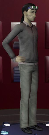 Sims 2 — Snape at College by sofia098 — Severus Snape while getting his Potion's Mastery. Here he is in his