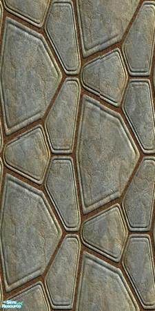 Sims 2 — Brown and Gray Stone - Gray Pavers Wall by munchkin_brat — Looks good in game and tiles seamlessly. Adds that