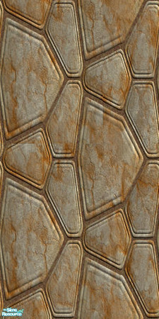 Sims 2 — Brown and Gray Stone - Brown Pavers Wall by munchkin_brat — Looks good in game and tiles seamlessly. Adds that