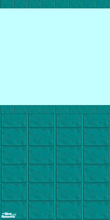 Sims 2 — Teal Tile Wall by Lisasimpsonfan — Part of my Tile and Painted wall part 2 set.