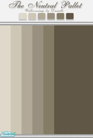 Sims 2 — Neutral Paint Collection by dancbauer — Wallcoverings by Danielle Described as "every color's friend",