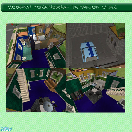 Sims 2 — Modern Townhouse by simmyfan2852 — The modern town house, features an awesome floor plan, garage, and more!