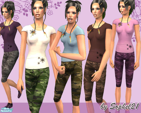 Sims 2 — SO_Collection_041 by Sophel21 — set of 5 whole outfits for adult females and young adults. Works also as sporty.
