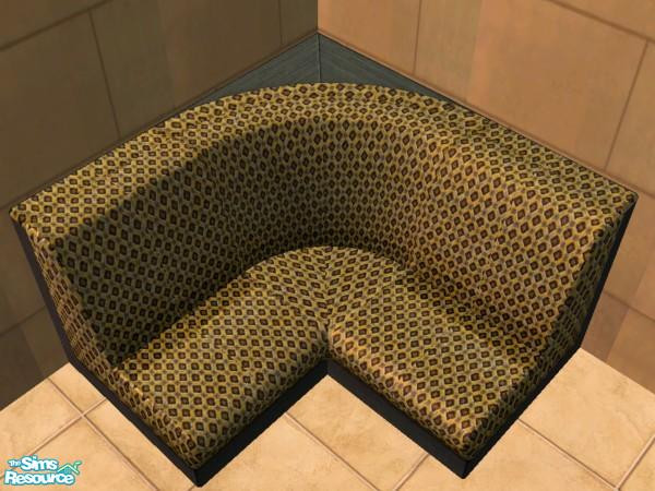Sims 2 — Pharaoh's Restaurant - Dining - Booth by luvs10s — Gold and Black Fabric for Maxis Jacuster's Last Stand