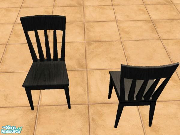 Sims 2 — Pharaoh's Restaurant - Dining - Chair by luvs10s — Black Recolour of Maxis Contempto Chair