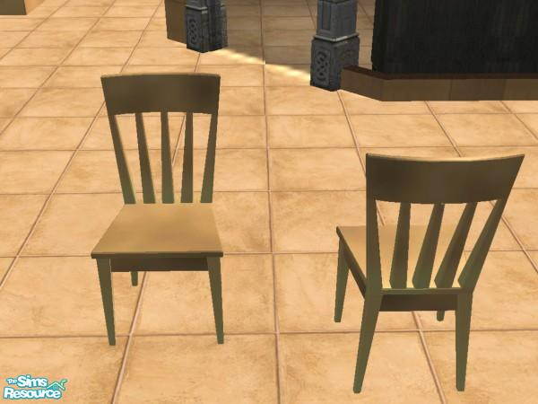 Sims 2 — Pharaoh's Restaurant - Dining - Chair by luvs10s — Gold Recolour of Maxis Contempto Chair