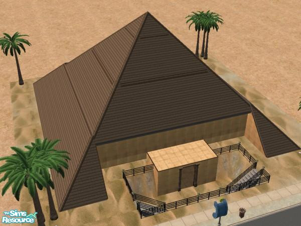Sims 2 — Pharaoh's Restaurant Community Lot by luvs10s — Pyramid Community lot. Great for a restaurant. Made on a 3x3