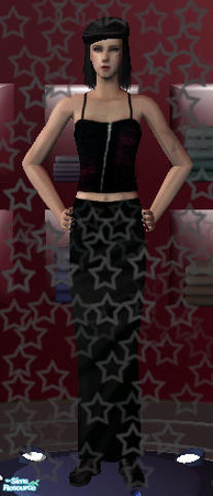 Sims 2 — Darkpurple frontzipped corset by darkgogo — Like the skirt, I made this recolour out of a Lip Service's corset.