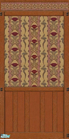 Sims 2 — Nouveau Roses Panel Wall: Center by amythestfenix — Made for the Object Editing Forum Texture challenge, these