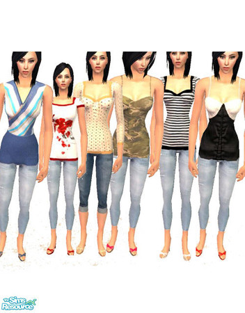 Sims 2 — Tunic Outfits with Heels by agaliha5 — You MUST download the mesh from simchic.com Click the link below and the