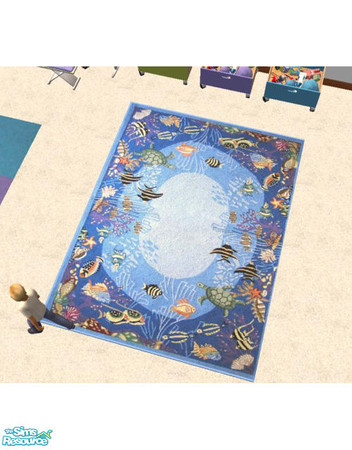 Sims 2 — Sim Community Preschool - Aqua Rug by agaliha5 — 