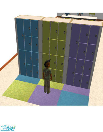 Sims 2 — Sim Community Preschool - Lockers- Green by agaliha5 — 