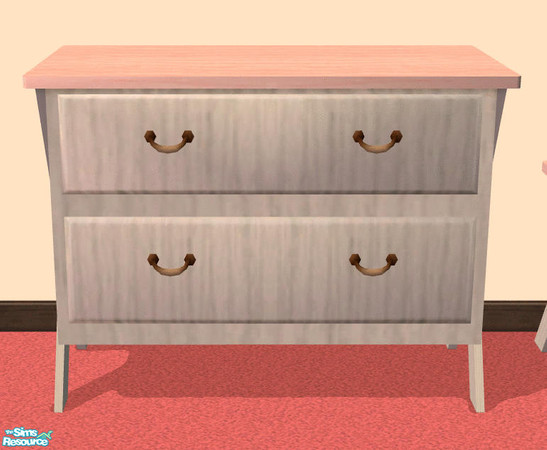 Sims 2 — Cowpoke Furniture for Girls! - Dresser by Shannanigan — This is the mesh file required for recolors to work in
