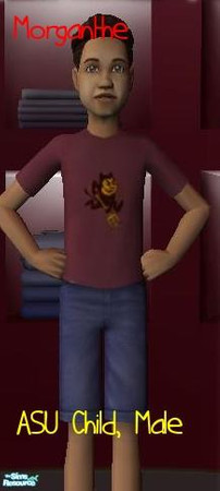 Sims 2 — ASU Child Boy by Morganthe — He's been dreaming of the day he can follow his brother to the home of the devil.