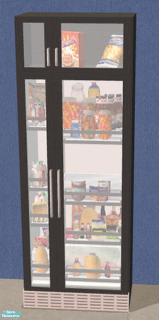 Sims 2 — Maya Kitchen - Black Fridge by Bitzybus — *recolor* requires mesh file